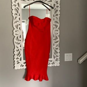 Pretty little thing- Red bandage dress!